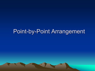 Point-by-Point Arrangement
 