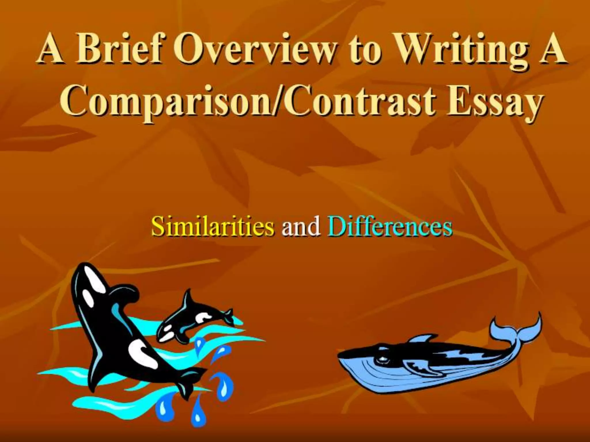 Compare and contrast essay | PPT