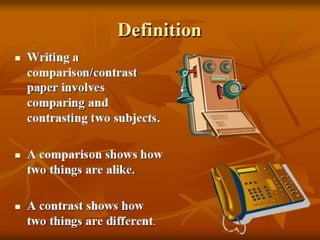 Compare and contrast essay | PPTX