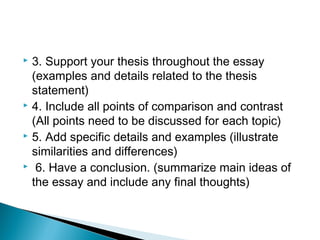 how to write an introduction for a comparison essay