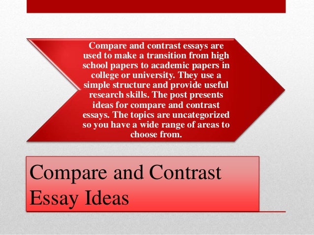 Easy compare and contrast essay topics