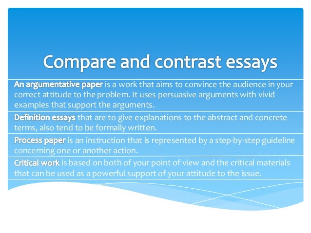 comparison essay topics