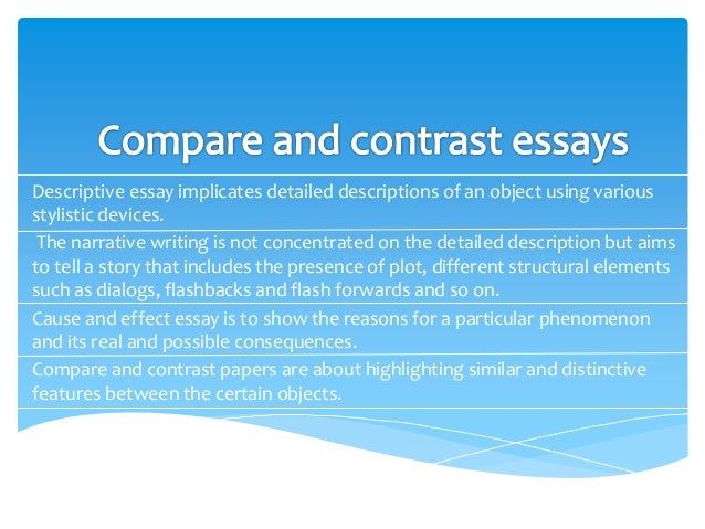 best compare and contrast essay topics