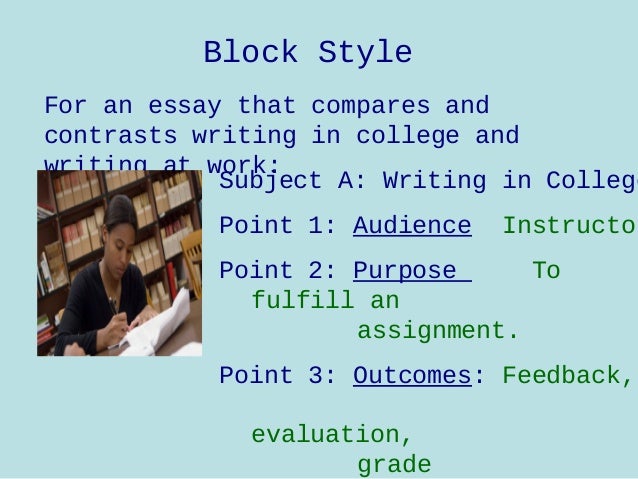 Comparison and contrast essay powerpoint