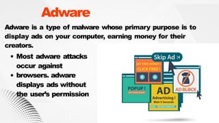 Types Adware Compare and contrast types of attacks.pptx