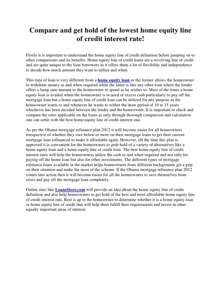 compare and get hold of the lowest home equity line of credit interes loan rate comparisons