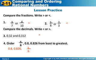 Compare and Order Rational Numbers - PPT.ppt