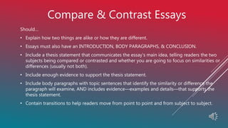 Compare _contrast_essay_ppt-3_spring2020 | PPT