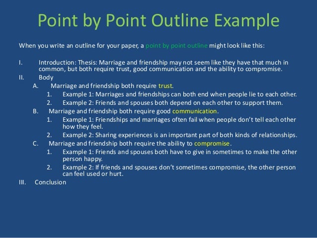 examples of compare and contrast essay using point by point