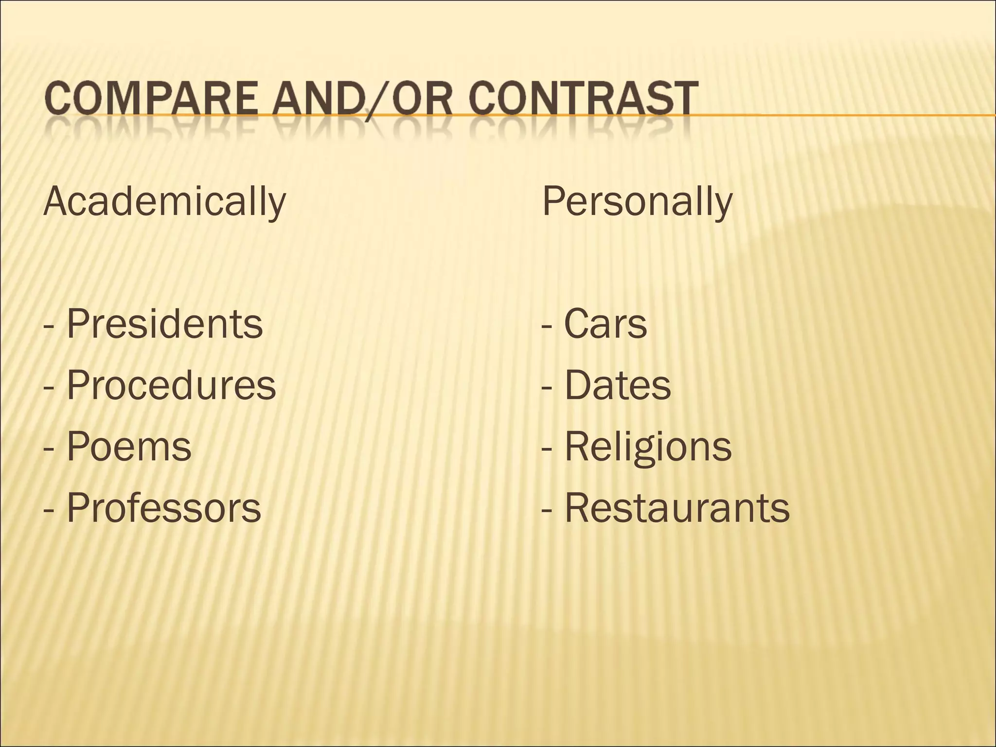 Compare Contrast Powerpoint