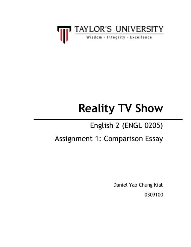 essay on reality shows