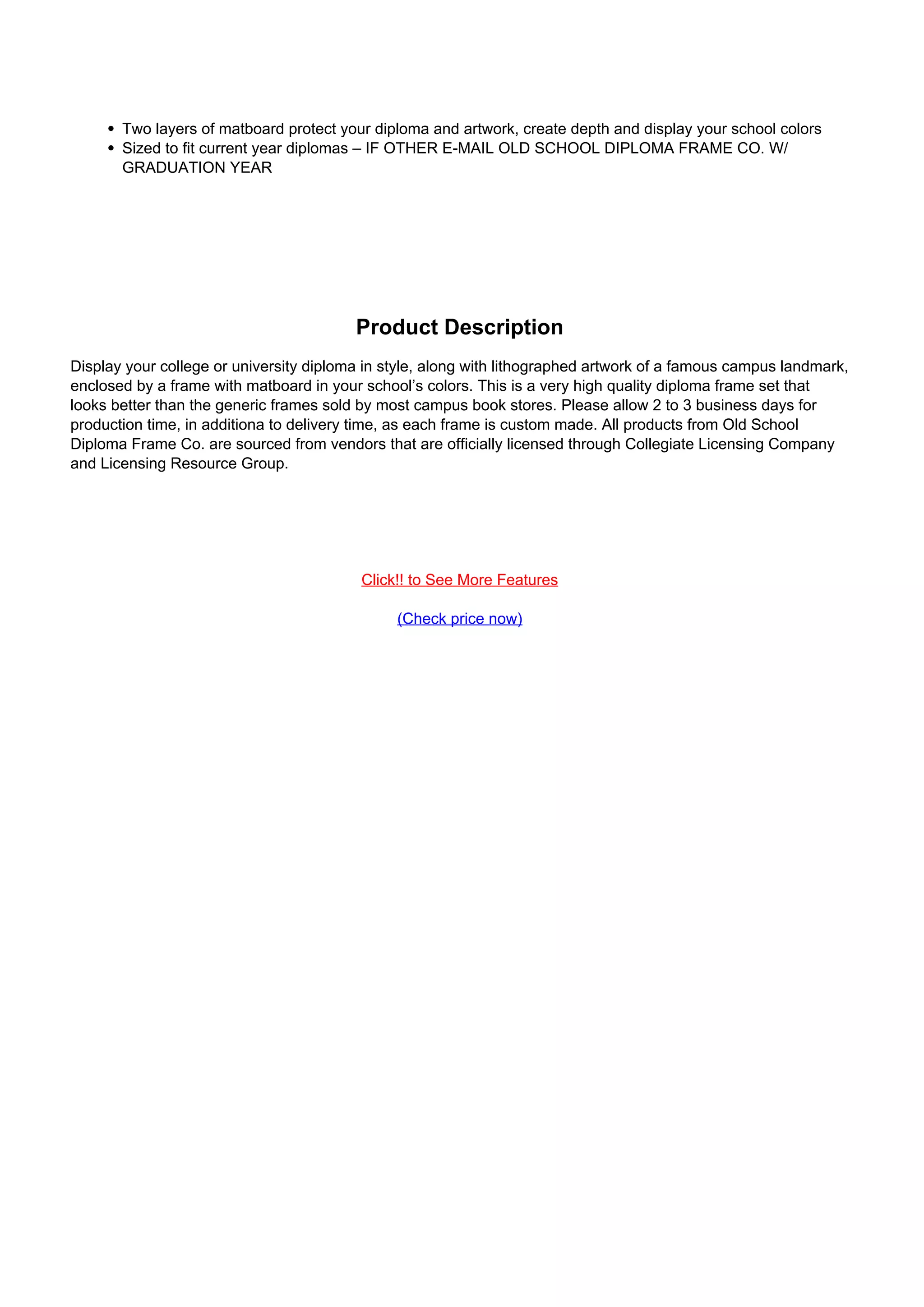 Compare fsu diploma frame with artwork in classic mahogany frame PDF