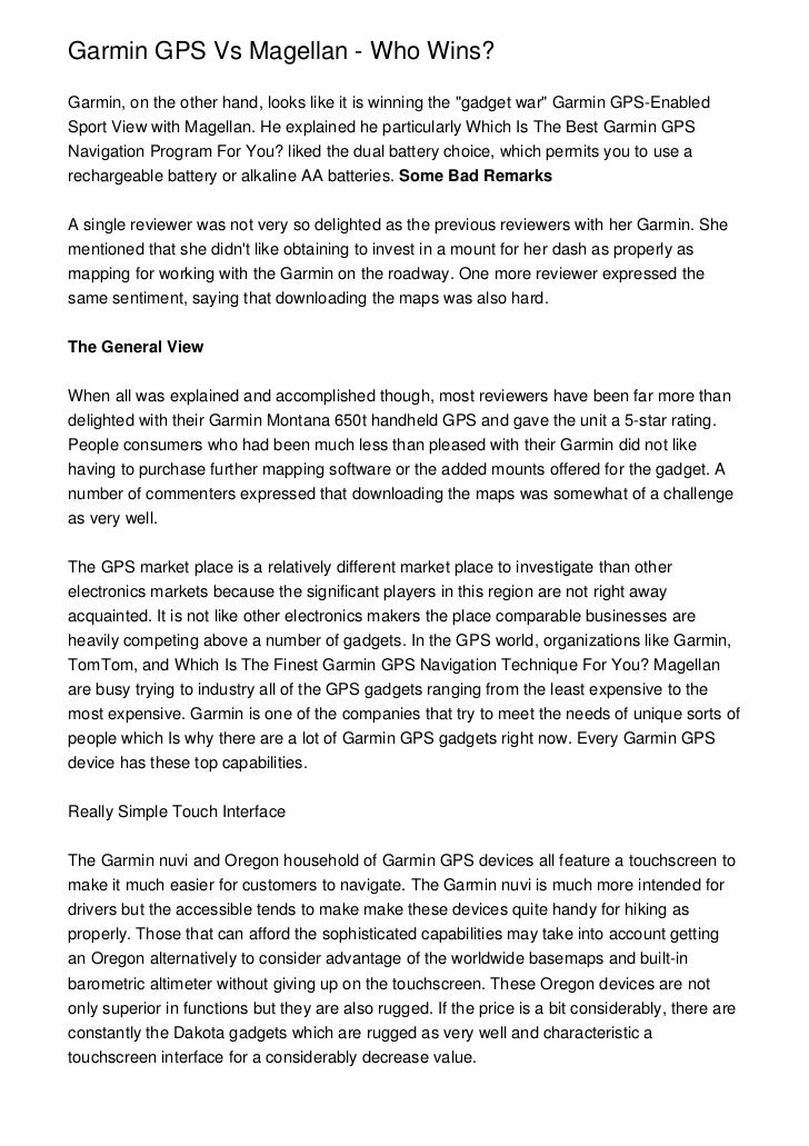 Garmin GPS Vs Magellan Who Wins?