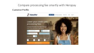 Compare processing fee smartly with Heropay
Customer Profile
 