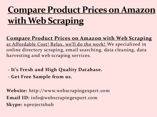 Web Scraping Amazon Prices Web Scraping Amazon Prices