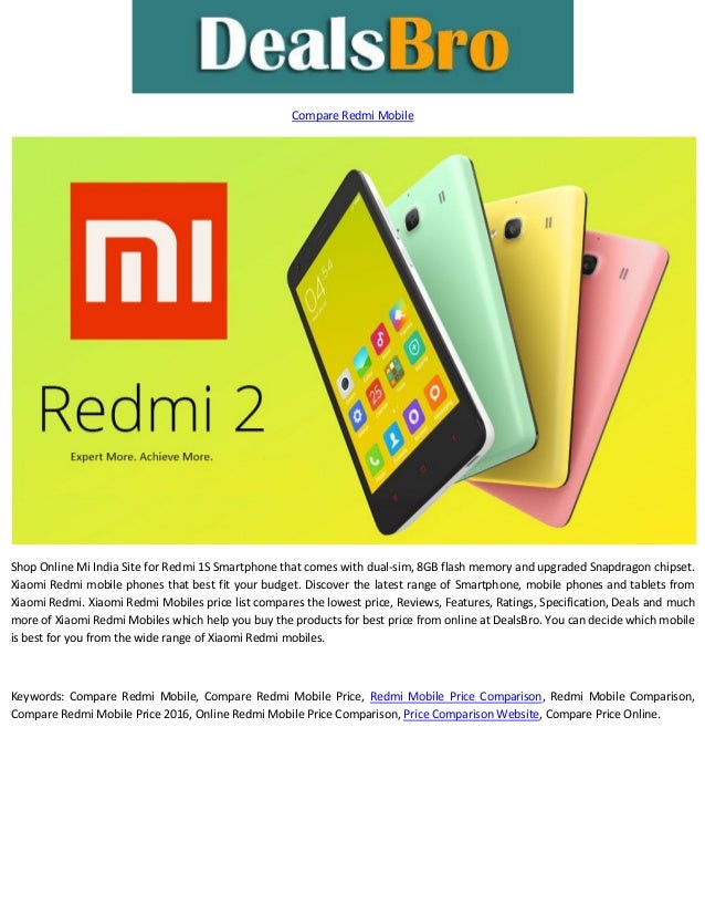 Compare Redmi Mobiles