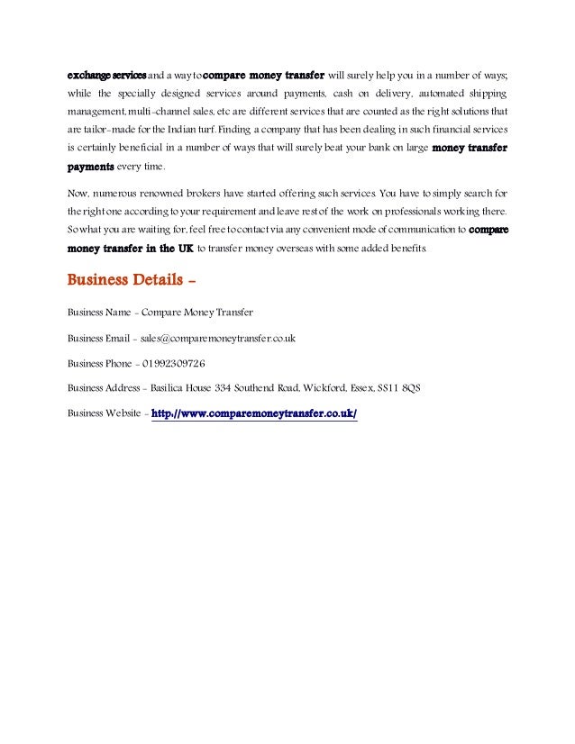 Compare Transfer Money Important To Compare For More Saving And Add - these currency 2 exchange services and a way to compare money transfer