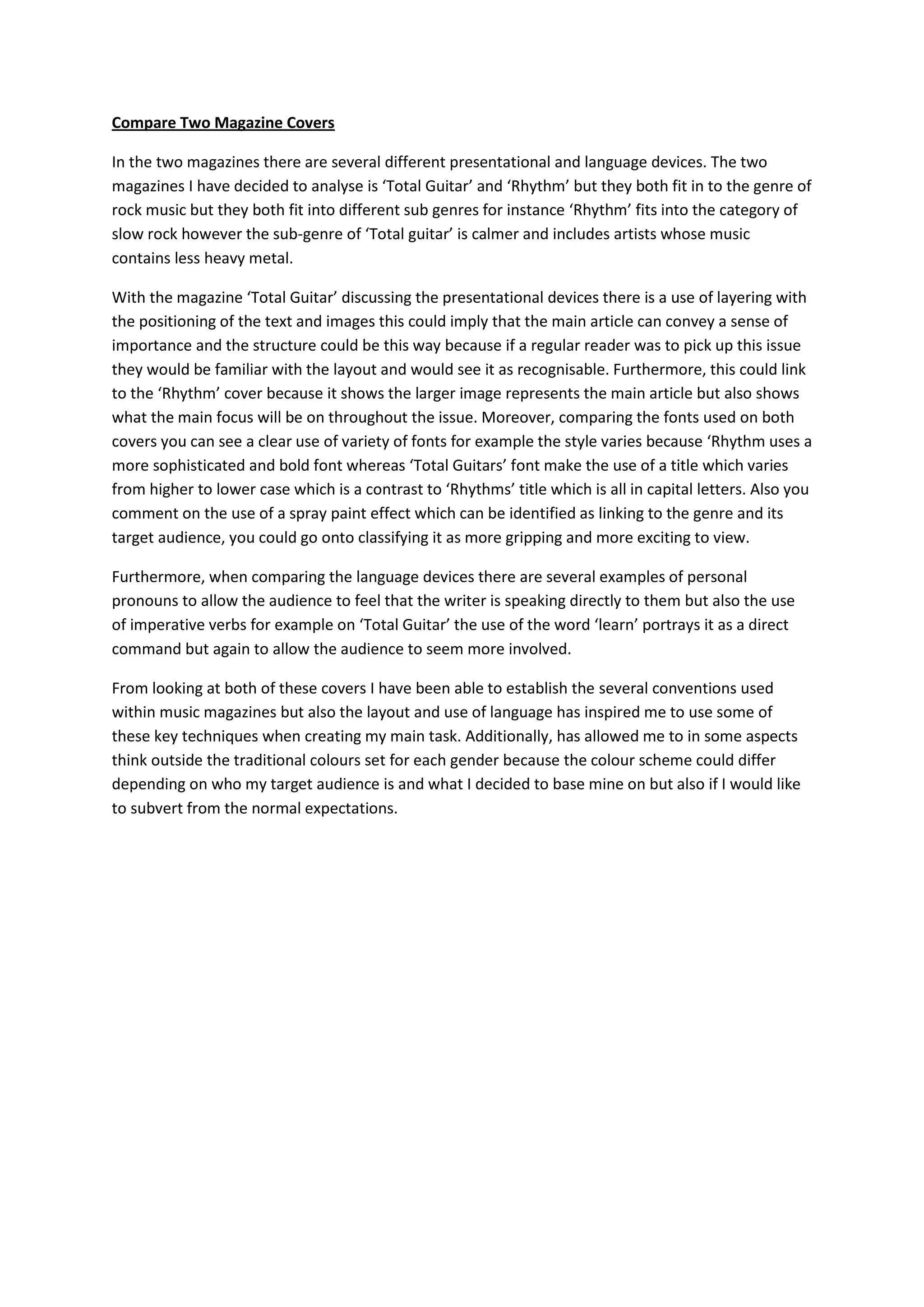 Compare two magazine covers | DOCX