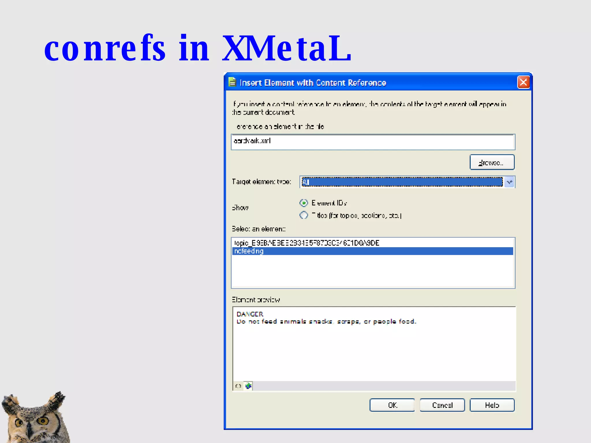 conrefs in XMetaL 
