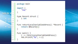 Comparing Golang and understanding Java Value Types