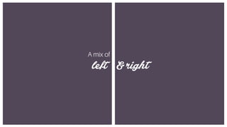 A mix of
left & right
 