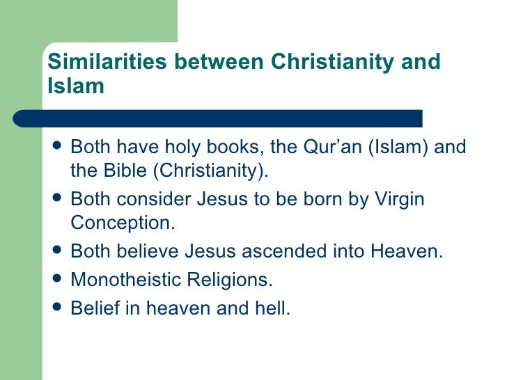 Christianity Islam Comparison Chart