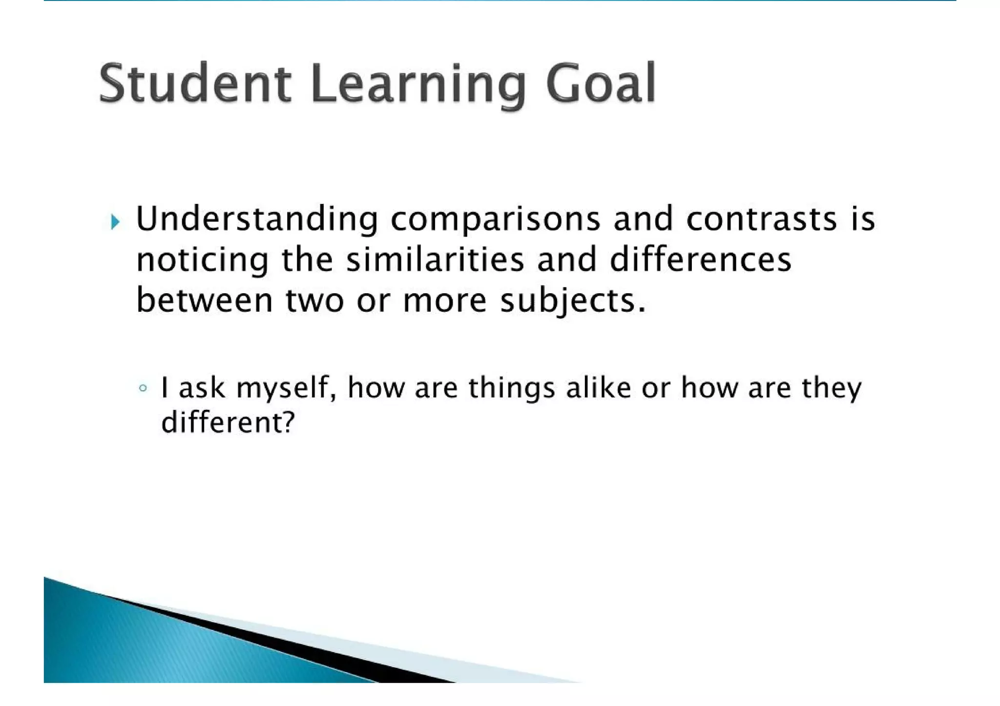 Comparing And Contrasting