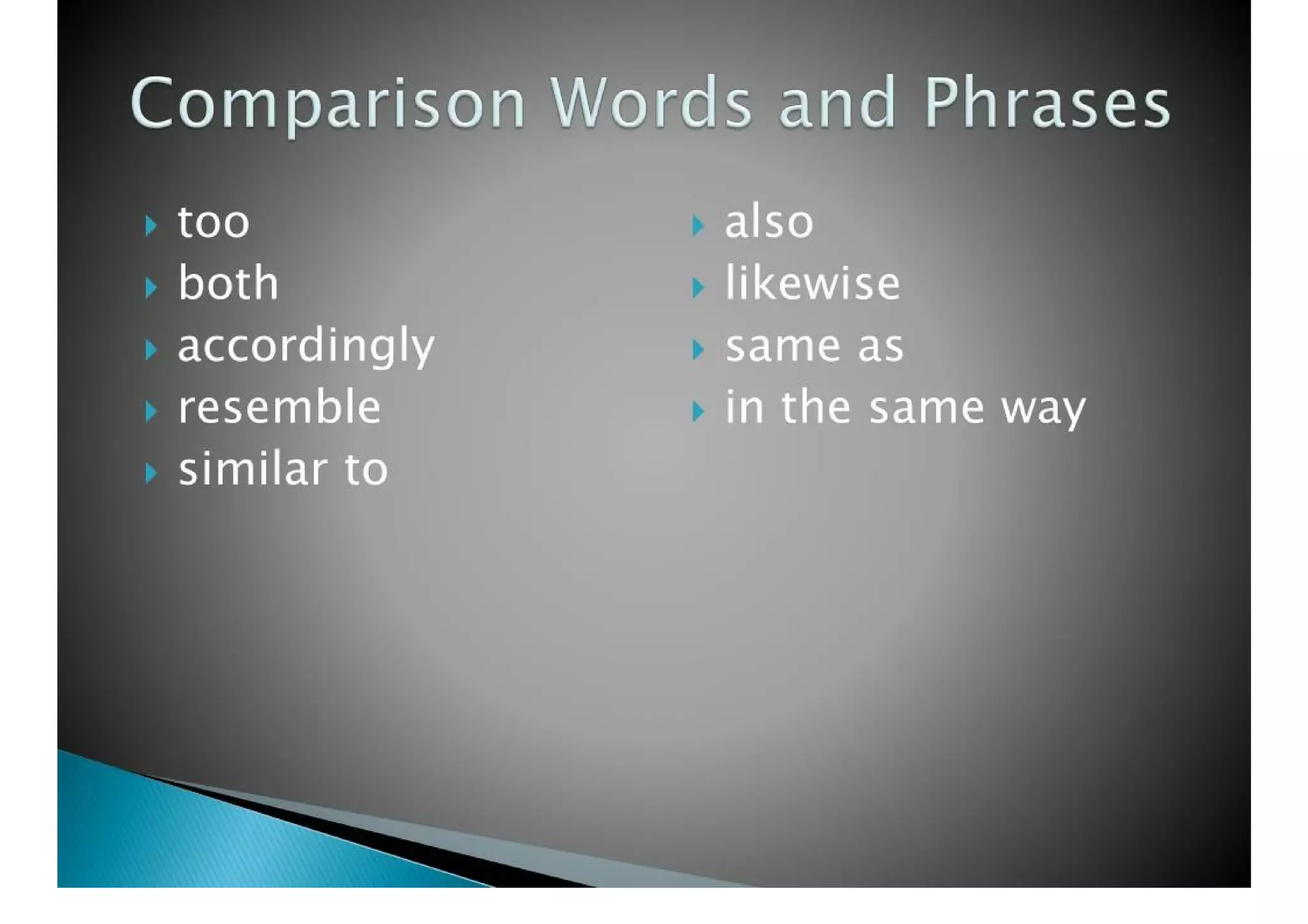 Comparing And Contrasting
