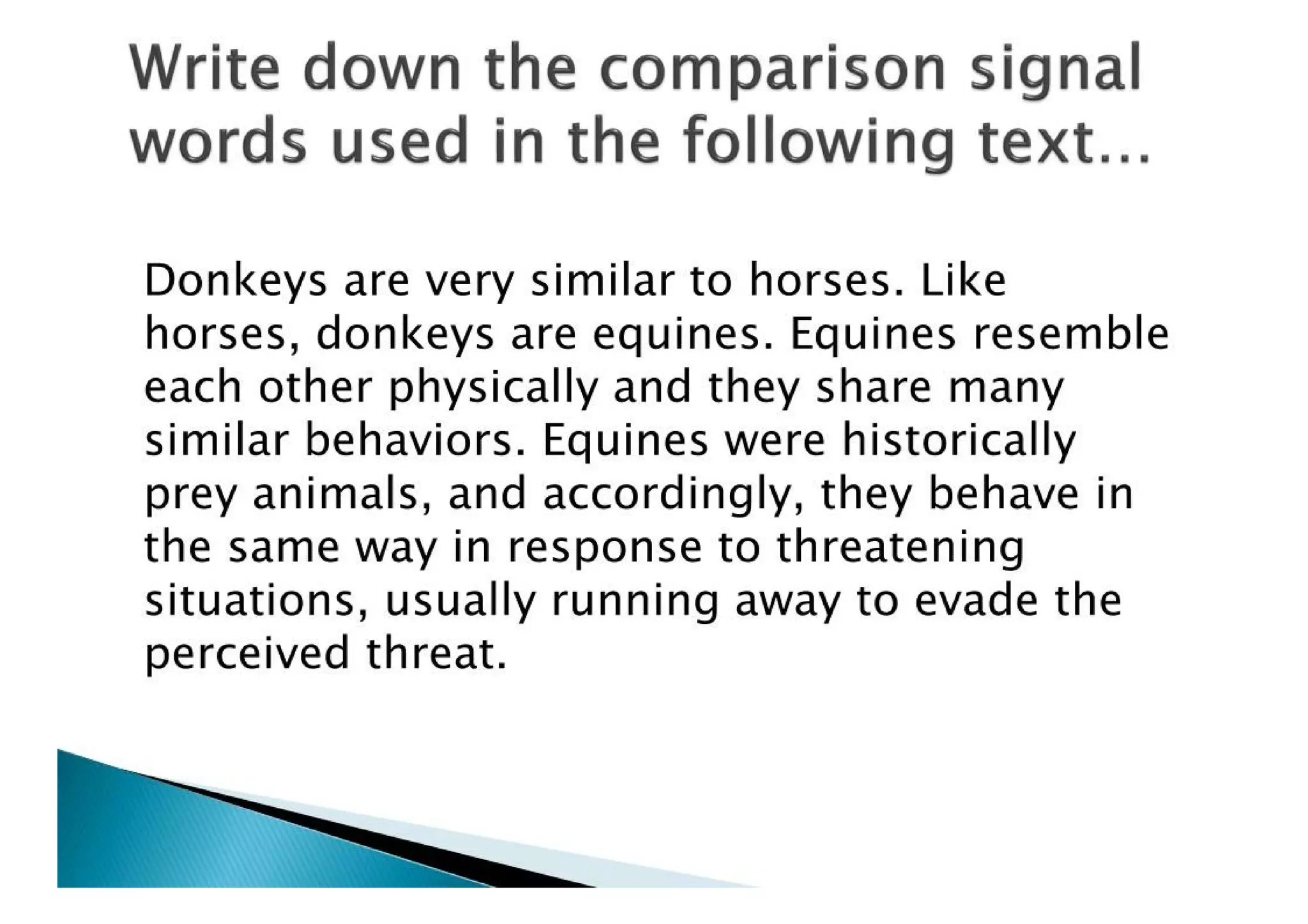 Comparing And Contrasting