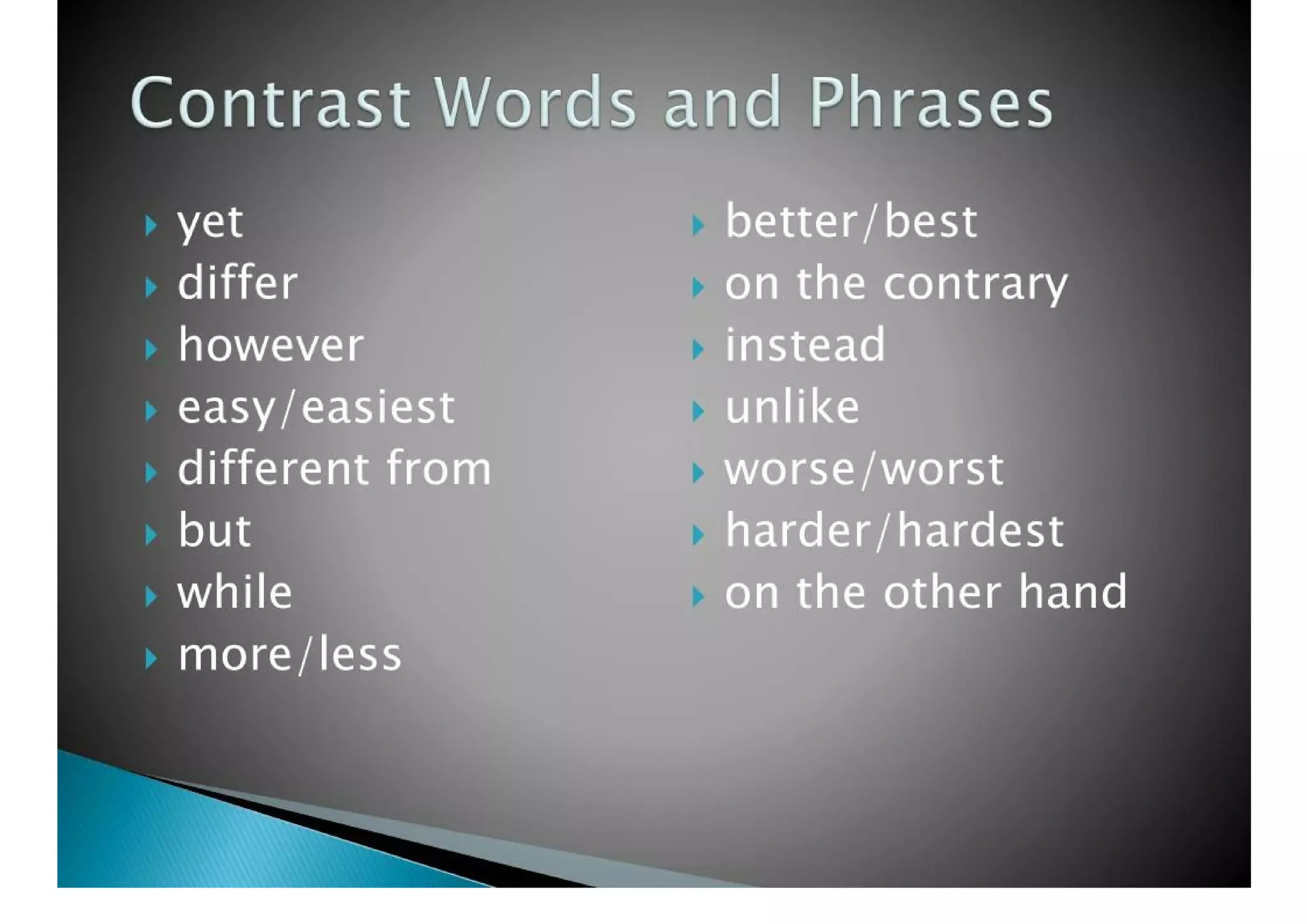 Comparing And Contrasting
