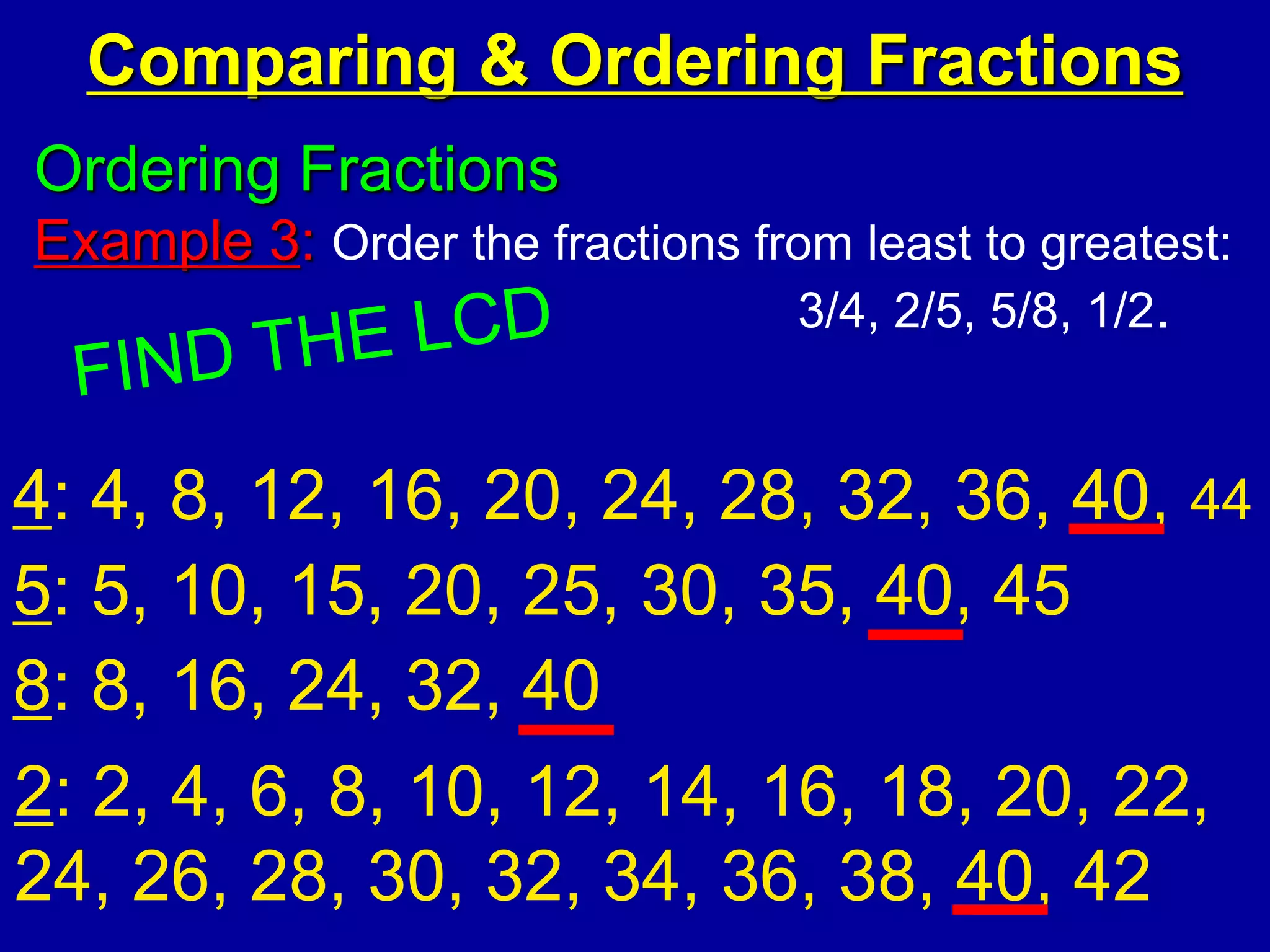 Comparing and ordering_fractions_powerpoint | PPT