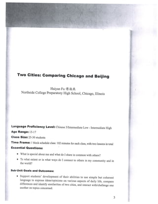 Comparing chicago and beijing