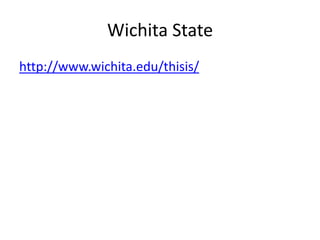 Wichita Statehttp://www.wichita.edu/thisis/