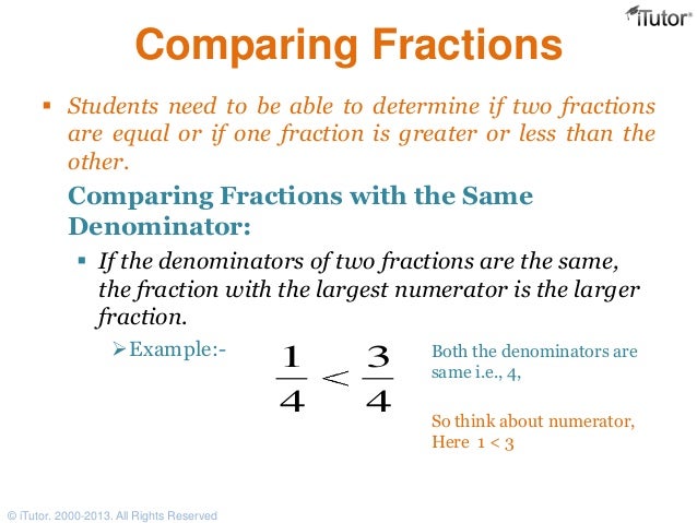 Comparing Fractions