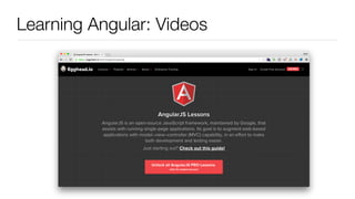 Learning Angular: Videos
 