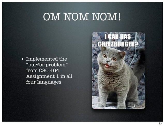 Comparing implementations of the actor model | PPT