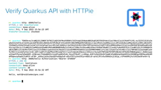 Verify Quarkus API with HTTPie
 
