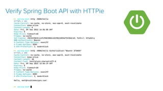 Verify Spring Boot API with HTTPie
 