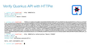 Verify Quarkus API with HTTPie
 