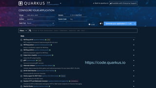 https://code.quarkus.io
 