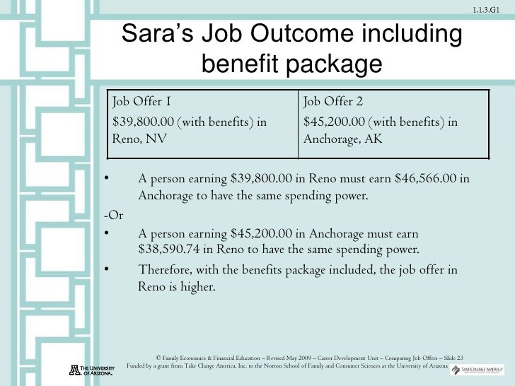 Comparing Job Offers Powerpoint Presentation