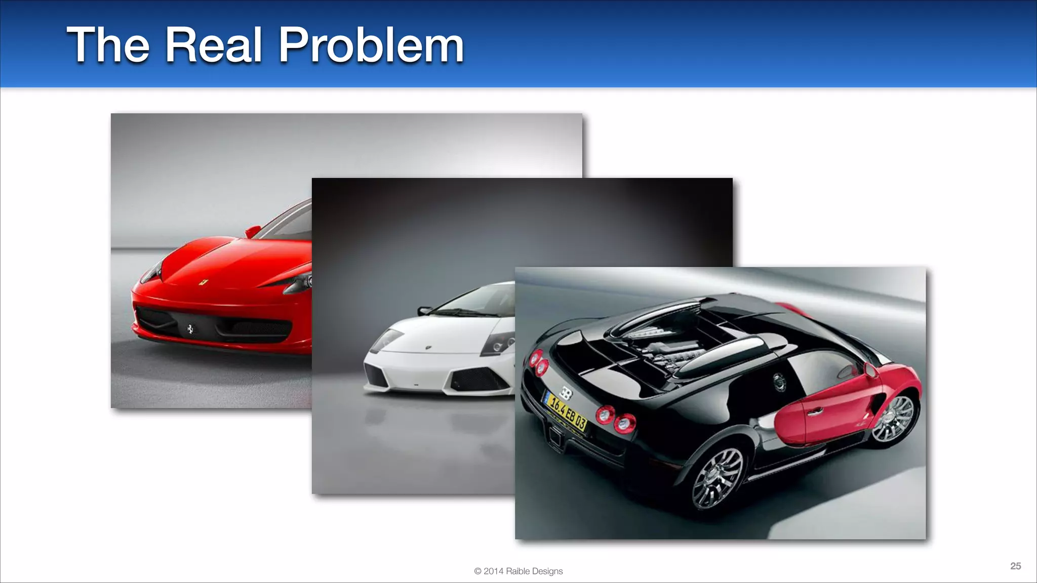 The Real Problem

© 2014 Raible Designs

25

 