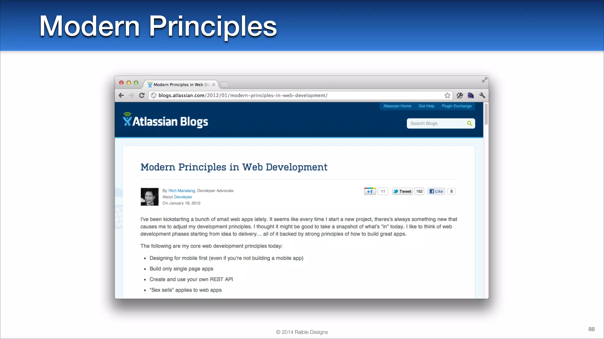 Modern Principles

© 2014 Raible Designs

88

 