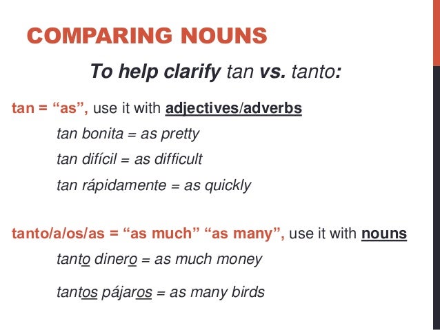 Comparing Nouns