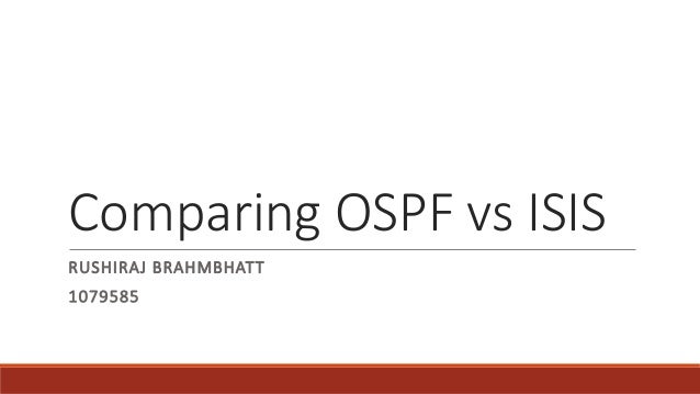 Comparing Ospf Vs Isis