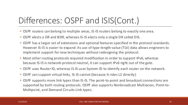 Comparing Ospf Vs Isis
