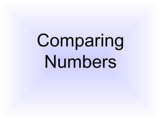 Comparing 
Numbers 
 