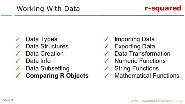 R Programming: Comparing Objects In R