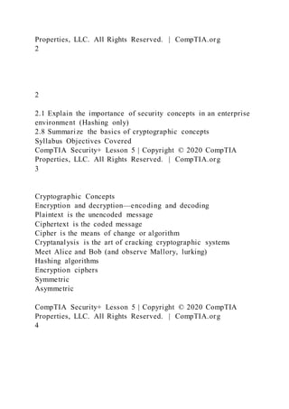 Comparing Security Roles and Security Controls Lesson 1 | DOCX