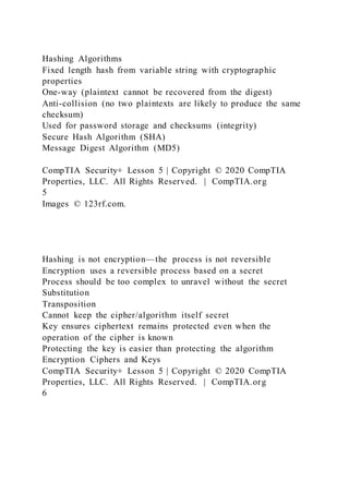Secret Hasing Comparing Security Roles and Security Controls Lesson 1 | DOCX